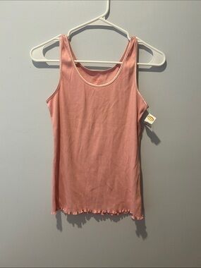 90s Vintage Talbots Dusty Rose Ribbed Tank Top